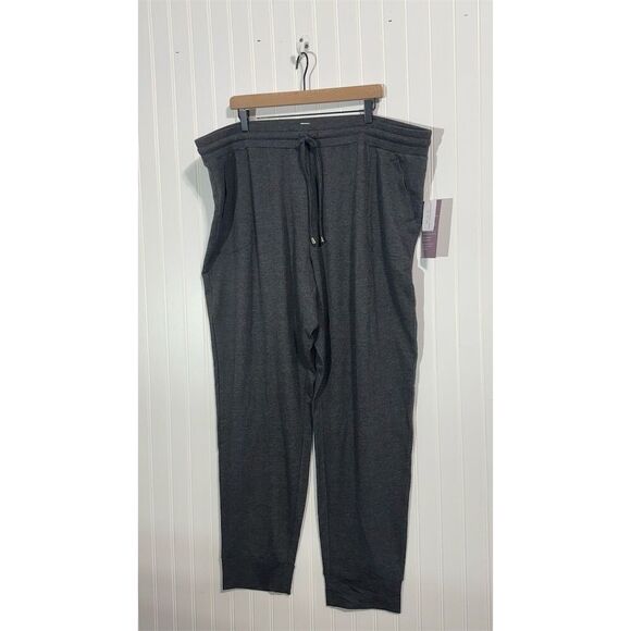 CJ Banks Women’s 3X 24/26W Charcoal Gray Jogger Pants NWT Soft Lounge Stretch - Picture 1 of 6